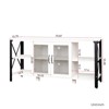 FONTOI Industria TV Stand with Open Shelves for TV up to 80", Media Console Table for Living Room, White, 15.75"*33.46"*70.87" - 3 of 4