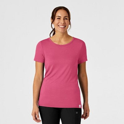 Wink Women's Silky Knit Short Sleeve Tee, Papaya, M : Target