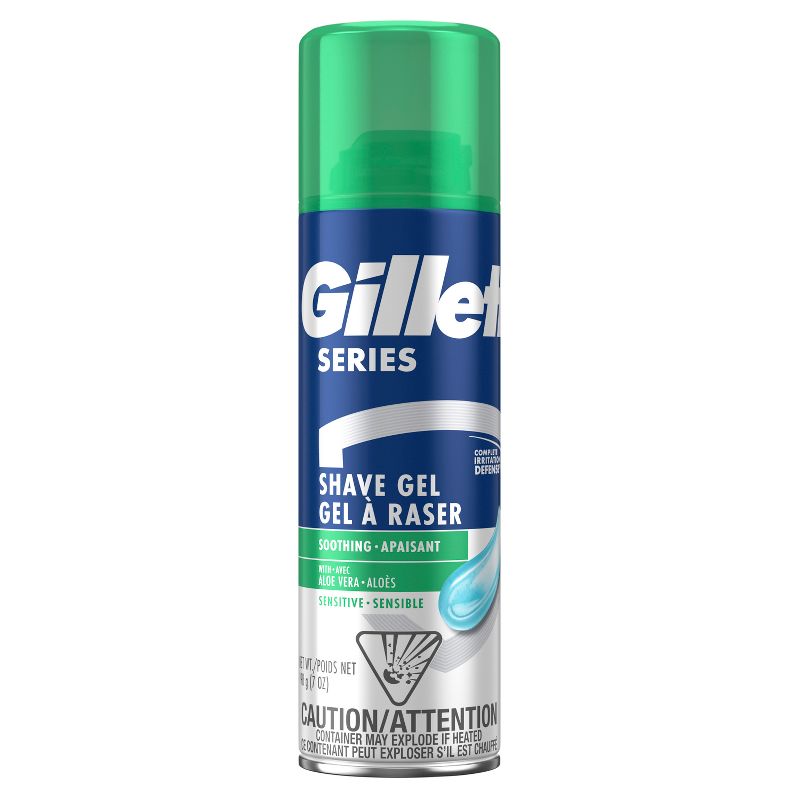 Gillette Series Sensitive Soothing with Aloe Vera Men's Shave Gel, 3 of 12