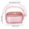 Unique Bargains Clear Double Pull Style Running Waist Pack 1 Pc - 2 of 4