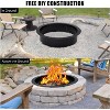 48" / 60" Inner Smokeless Fire Pit Ring for Outdoor, Heavy-Duty Steel Insert Large Round Fire Pit, Outdoor Fireplace Bonfire Pit for Backyard Camping - 4 of 4