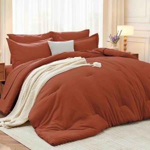 BAGOKIE 7 Pieces Bed in a Bag Comforter Set for All Season - 1 of 4
