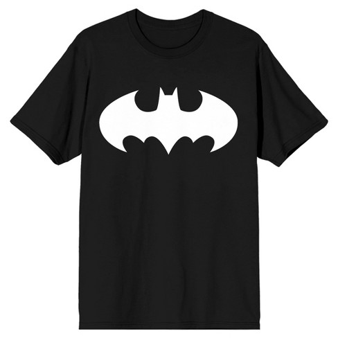 Batman White Logo Men's Black T-shirt : Target