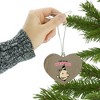 This is My Party Face Heart Love Wood Christmas Tree Holiday Ornament - 3 of 3