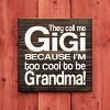 Slickblue Rustic Gigi Wood Sign – Solid Knotty Pine Wall Art for Grandma, 7x7 Inches, Multiple Colors - 2 of 3