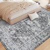 Acekool Abstract Area Rug, Washable Non-Slip Low Pile Carpet for Living Room Bedroom Kitchen, Soft Modern Distressed Accent Rug - 2 of 4