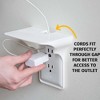 5 Star Super Deals Wall Outlet Shelf Organizer - Space-Saving Socket Stand Holder for Kitchen & Bathroom, Holds 10lbs - Ideal for Phones - 2 of 4