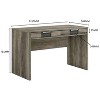 PAGED Contemporary Home Office Desks Multi-Function Writing Desk with Two Drawers, Wooden Computer Desk for Living Room, Study - 4 of 4