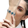 SOHI Women's Azure Blue Oval Statement Bracelet - 3 of 4