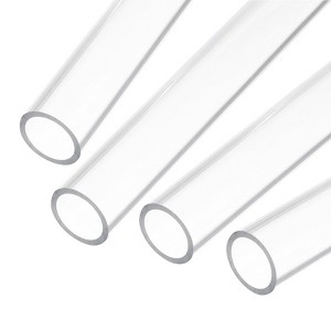 Unique Bargains Lamp Lantern Water Cooling System Acrylic Round Pipes Clear 4 Pcs 14" - 1 of 4