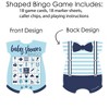 Big Dot of Happiness Baby Boy - Picture Bingo Cards and Markers - Blue Baby Shower Shaped Bingo Game - Set of 18 - 3 of 4
