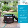 BirdRock Home Decorative Water Hose Pot with Lid - Distressed Bronze - 100 ft Hose - 2 of 4