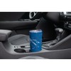 Elanze Designs 20 oz Stainless Steel On the Go Insulated Travel Tumbler With Push Top Lid, Navy Blue Marble Print Blue - 3 of 4