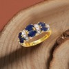 Ross-Simons 2.80 ct. t.w. Sapphire Ring With Diamond Accents in 14kt Yellow Gold - 4 of 4