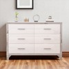 Modern 6-Drawer Dresser with High Gloss Finish, Metal Handles & Anti-Tip Kit, Sideboard Buffet, MDF Storage Cabinet for Bedroom or Living Room - 4 of 4