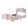 KTMBDW Full/Queen Size Bed Frame with Upholstered Headboard and Footboard, Velvet Platform Bedframe Mattress Foundation, No Box Spring Needed - 4 of 4