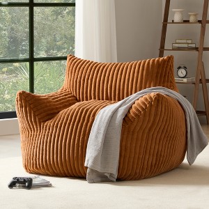 Gericco Giant Plush Bean Bag Chair for Adults - Oversized Beanbag Lazy Floor Sofa Accent Chair for Living Room, Bedroom, Cozy Fluffy Single Cloud - 1 of 4