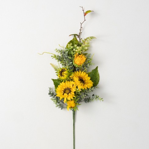 Sullivans Artificial Sunflower Bouquet Stem 15.5h Yellow : Target