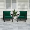 WestinTrends Avalon Outdoor Modern HDPE Patio Club Chairs with Deep Seat Cushions (Set of 2) - 2 of 4