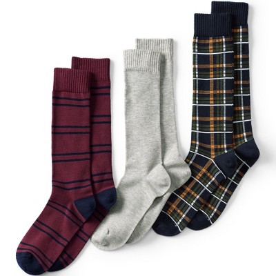 Lands' End Men's Novelty Dress Socks 3 Pack