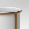 2pc Iron Indoor Outdoor Planter Pot with Stand White/Brass - Threshold - 4 of 4