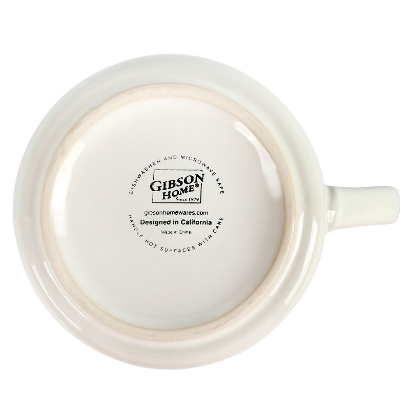 Gibson Home Palmridge 15oz 4 Piece Stoneware Coffee Mug Set in Assorted Colors, 5 of 8