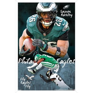 Trends International NFL Philadelphia Eagles - Saquon Barkley 25 Framed Wall Poster Prints - 1 of 4