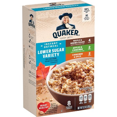 Quaker Lower Sugar Variety Pack Oatmeal - 9.3oz