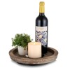 LunaLulinlk Turntable Wood Lazy Susan Organizer For Table Top, Decorative Round Candle Holder Trays for Kitchen Countertop - 3 of 4