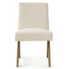 Set of 2 Modern Upholstered Dining Chairs, Armless Accent Side Chairs with Angled Wood Legs for Kitchen, Dining Room or Living Room - Panipeachy - 3 of 4
