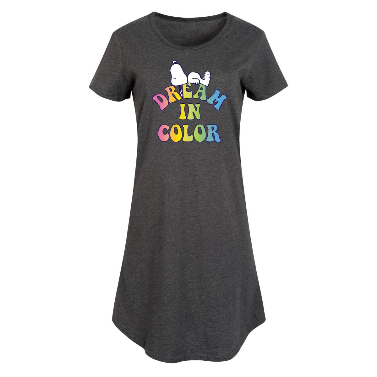 Women's - Peanuts - Dream In Color Graphic T-shirt Dress - thumbnail 7