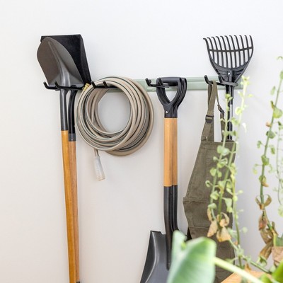 Green Powder Coated Wall Mount Garage Tool Organizer