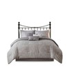 7Pcs Comforter Set, Modern Solid Bedding Set, Microfiber Bed Comforter - 4 of 4