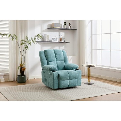Rocking Chair, Manual Recliner Chair for Living Room, Bedroom,Rocking Chairs with Cup Holder, Nursery Glider Recliner with Massage and Heating