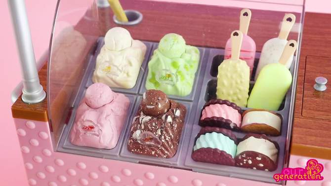 Our Generation Two Scoops Ice Cream Cart Accessory Set for 18&#34; Dolls, 2 of 10, play video