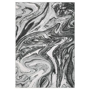 Modern Abstract Bedroom Living Room Rugs, Washable Low Pile Non Slip Dining Room Carpet - 1 of 4
