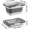 Aoibox Portable Folding Plastic Bath Caddy with Handle, Perforated, Travel Bathroom Organizer for Bedroom, Bathroom, Shower, Dorm Room, Camping, etc. - 2 of 4