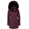 Sportoli Jackets for Women Quilted Down Alternative Longer Winter Coat with Fur Trim Hood - 4 of 4