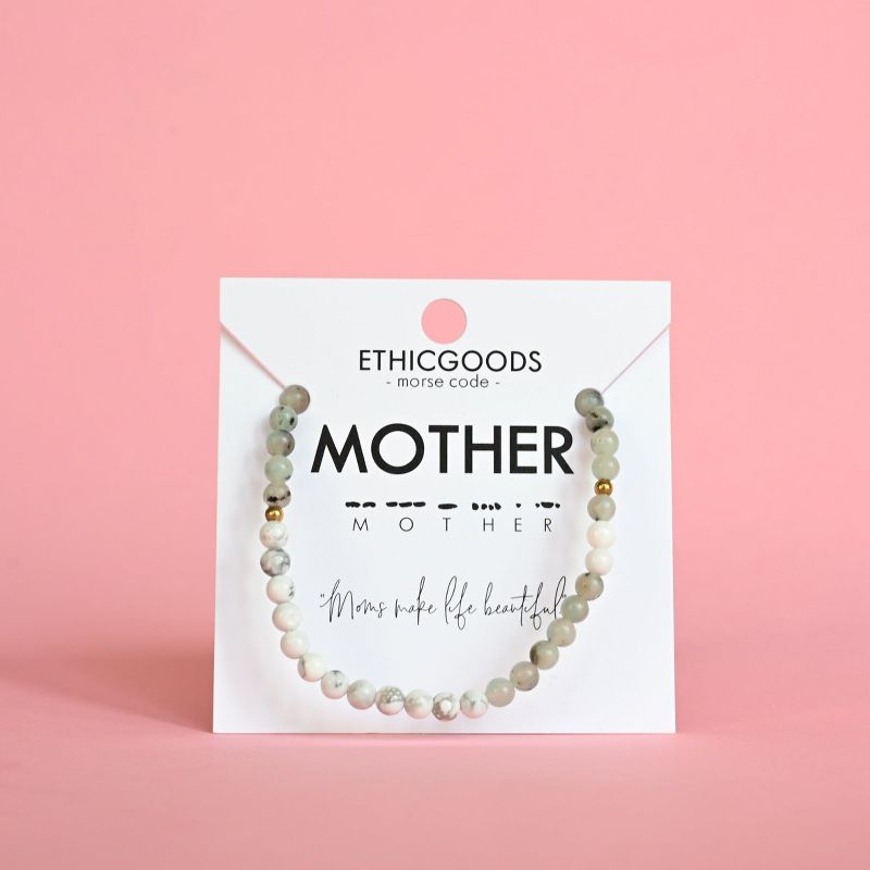 ETHIC GOODS Women's 4mm Morse Code Bracelet [MOTHER], 6 of 9