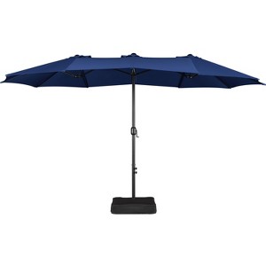 Yaheetech 15ft Twin Patio Parasol Outdoor Umbrella Market with Crank - 1 of 4