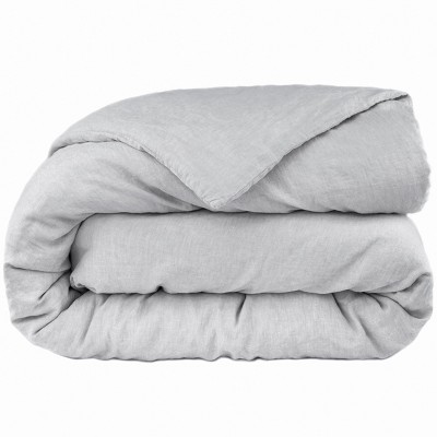 Pebble Heather Full/Queen French Linen Duvet Cover