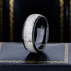 Jewelry Avalanche 8mm Dome Black IP Deer Antler Inlay Tungsten Carbide Mens Wedding Band - 2 of 4