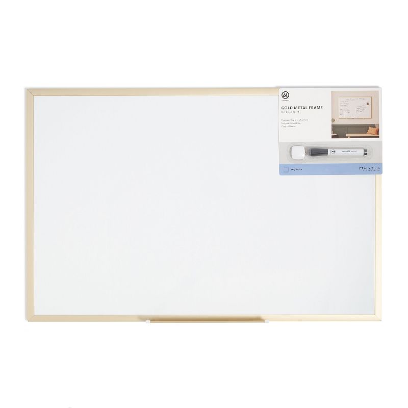 U Brands 23"x35" Magnetic Dry Erase Board with Marker, 3 of 10