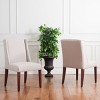 Lauren Side Chair With Nail Head Trim (Set of 2) - MCR4535 - Taupe - Safavieh Couture - 2 of 4