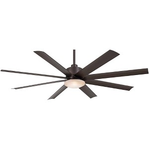 65" Minka Aire Rustic Outdoor Ceiling Fan with LED Light Remote Control Oil Rubbed Bronze Tinted Opal Glass Wet Rated for Patio - 1 of 4