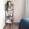 Vynxaria Black 4-Tier Corner Utility Storage Shelves, Multipurpose Display Rack for Small Spaces - 3 of 4