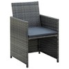 vidaXL Patio Furniture Set 4 Piece Sofa Set with Coffee Table Poly Rattan - Gray - 4 of 4