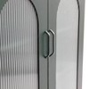 Storied Home Wide Metal Accent Cabinet with 2 Adjustable Storage Shelves and Arched Glass Door Dark Green: Elegant Design, 39.96" Height - 4 of 4