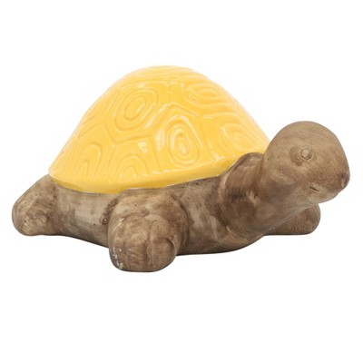 Sagebrook Home 13" Ceramic Tortoise Decor Contemporary Decorative Statue Turtle Figurine