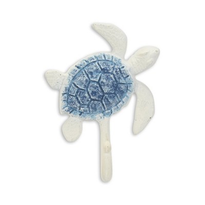 Cheung's Solva Blue & White Turtle Cast Iron Wall Hook